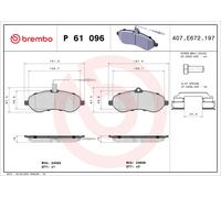 BREMBO P 61 096 Brake pad set