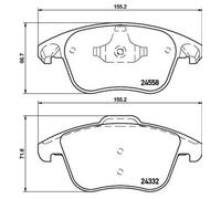 BREMBO P 61 117 Brake pad set