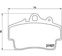 BREMBO P65007 Brake Pad Set Front Without Accessories For Porsche Boxster Cayman