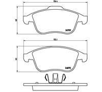 Brake pads P 68 045 BREMBO for RENAULT LATITUDE LAGUNA III LAGUNA Coupe