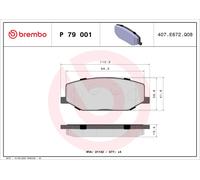 Brembo Brake Pads Front With Anti-Squeak Plate For Mazda Az Offroad Suzuki Jimny