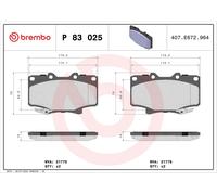 BRAKE PAD SET DISC BRAKE FOR TOYOTA LAND/CRUISER/80/Hardtop/FRP/Top/PRADO 4.2L