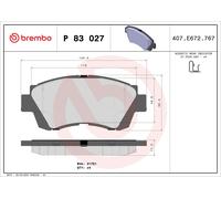 BREMBO P 83 027 Brake pad set