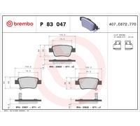 Brembo Brake Pad Set P83 047 – Rear – for Toyota Avensis Estate/Saloon