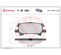 BREMBO P 83 068 Brake pad set