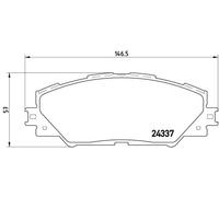 Brake pads P 83 071 BREMBO for TOYOTA RAV 4 III PRIUS PLUS AURIS RAV 4 IV MIRAI