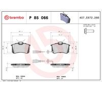 Brembo Brake Pad Set Rear With Caliper Screws Fits Audi A2 Seat Ibiza Skoda VW