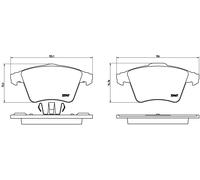 Brembo Front Brake Pad Set fits VW Transporter/Caravelle