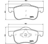 Brake Pads Set fits VOLVO S80 Mk1 3.0 Front 01 to 06 Brembo 272401 2724010 New