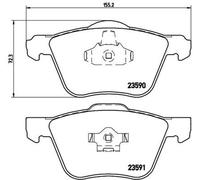 Brembo Brake Pad Set P86 022 Front - Anti-Squeak Plate - Fits Volvo S60 V70 XC90