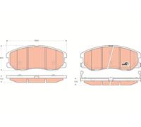 FITS CHEVROLET CAPTIVA 2.4 BRAKE PAD SET, DISC BRAKE GDB1715 TRW
