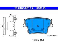 Fits ATE 13.0460-8019.2 BRAKE PADS. CHRYSLER T. 300 C 2.7-6.1 04- UK Stock