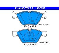 ATE 13.0460-7087.2 Brake pad set