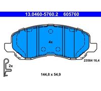 Brake pads 13.0460-5760.2 ATE for MITSUBISHI CHRYSLER JEEP PEUGEOT CITROËN