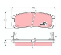 FITS CHRYSLER SEBRING COUPE 2.5 LE BRAKE PAD SET, DISC BRAKE GDB1023 TRW