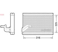 FITS CITROËN BERLINGO MULTISPACE 1 EVAPORATOR, AIR CONDITIONING DEV21003 DENSO