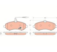 FITS CITROËN DISPATCH II PLATFORM/CHASSIS BRAKE PAD SET, DISC BRAKE GDB1719 TRW