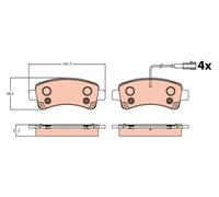 FITS CITROËN RELAY II VAN 2.0 BLUEHDI 110 BRAKE PAD SET, DISC BRAKE GDB2106 TRW
