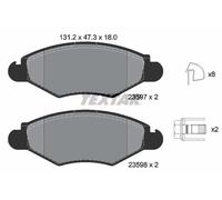 FITS CITROËN XSARA 1.4 I BRAKE PAD SET, DISC BRAKE 2359703 TEXTAR