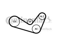 Multi-ribbed V-belt kit incl. tensioner pulley 6PK1050K1 CONTINENTAL CTAM for VW