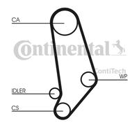Fits CONTITECH CT539WP1 Water Pump & Timing Belt Set