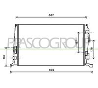 PRASCO DA820R001 Engine radiator