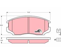 FITS DAIHATSU TERIOS 1.3 4WD BRAKE PAD SET, DISC BRAKE GDB3214 TRW