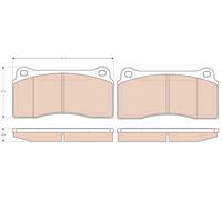 FITS DAIMLER DAIMLER XJ V8 SUPER 4.0 BRAKE PAD SET, DISC BRAKE GDB1536 TRW