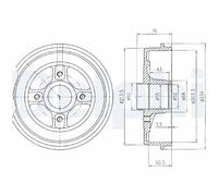 Fits DELPHI HAMULCE BF423 BRAKE DRUM