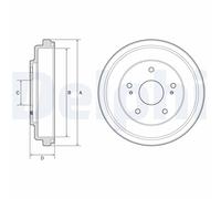 Fits DELPHI HAMULCE BF609 BRAKE DRUM