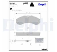 DELPHI LP1616LC Brake pad set