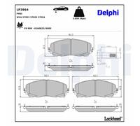 Fits DELPHI HAMULCE LP3964 BRAKE PADS FRONT