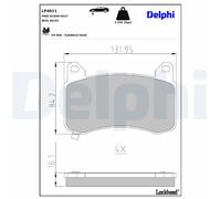 Fits DELPHI HAMULCE LP4011 BRAKE PADS FRONT