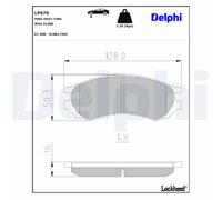 Fits DELPHI LP0670 Brake Pad Set, disc brake LP0670 Brake pads set front , fits