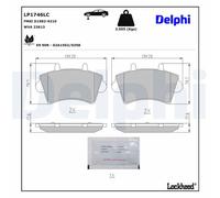 Fits DELPHI LP1746LC Brake Pad Set, disc brake LP1746LC Brake pads se ⭐UK Stock⭐