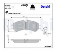 Fits DELPHI LP3548 Brake Pad Set, disc brake LP3548 Brake pads set rear (with a