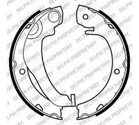 Fits DELPHI LS2020 Brake shoe set DE stock