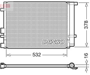 Fits DENSO DCN41005 HYUNDAI i20 Condenser