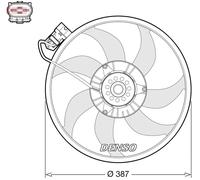 Fits DENSO DER20017 Fan, engine cooling DE stock