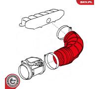 INTAKE HOSE AIR FILTER 24SKV401 FOR BMW M50B20 2.0L 6cyl 5 E34