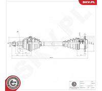 Fits ESEN SKV 40SKV278 drive axle front left,AUDI A3 TT SEAT Leon Tol ⭐UK Stock⭐