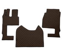 Fits F-CORE F-CORE FL04 BROWN Floor mats ECO-leather quilted (3 pcs) Brown conv