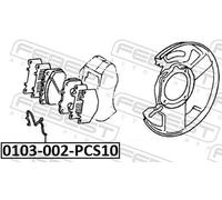 FEBEST 0103-002-PCS10 Spring, disc brake pad