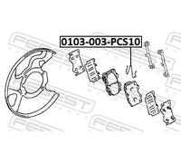 Fits FEBEST 0103-003-PCS10 COMPRESSION SPRING, DISC BRAKE ⭐UK Stock⭐