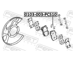 Fits FEBEST 0103-003-PCS10 COMPRESSION SPRING, DISC BRAKE ⭐UK Stock⭐