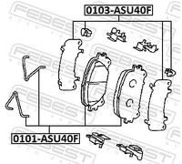 Fits FEBEST 0103-ASU40F DISC BRAKE CLIP SET