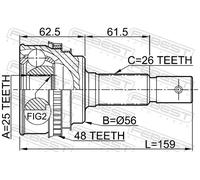 FEBEST 0110-005A48 CV joint