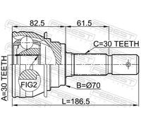 Fits FEBEST 0110-067 EXTERNAL CRANK JOINT TOYOTA LAND CRUISER PRADO G ⭐UK Stock⭐