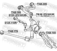 Wishbone Pin Rear Axle Upper 0120-JZS160UR FEBEST for LEXUS GS
