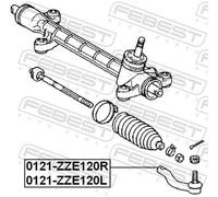 FEBEST 0121-ZZE120L Track rod end